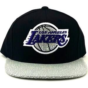 Mitchell & Ness Black Cracked Iridescent Era Adjustable Snapback Hat Cap